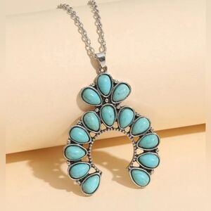 Turquoise Squash Bloom Necklace